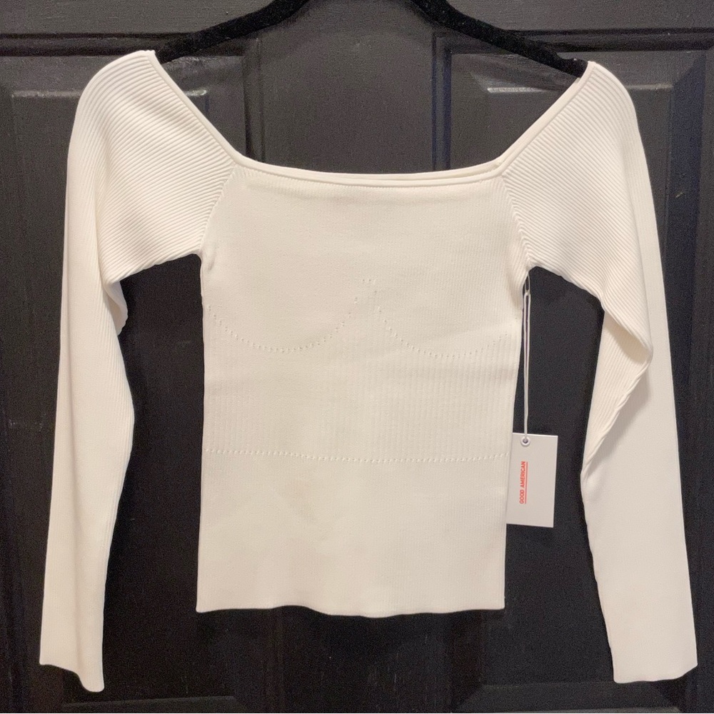 Good American off the shoulder top